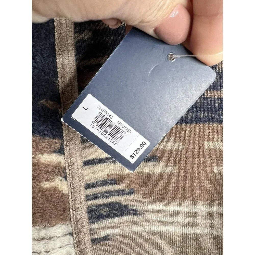 Lucky Brand Aztec Fringe Open Front Cardigan Large NWT - Picture 10 of 12